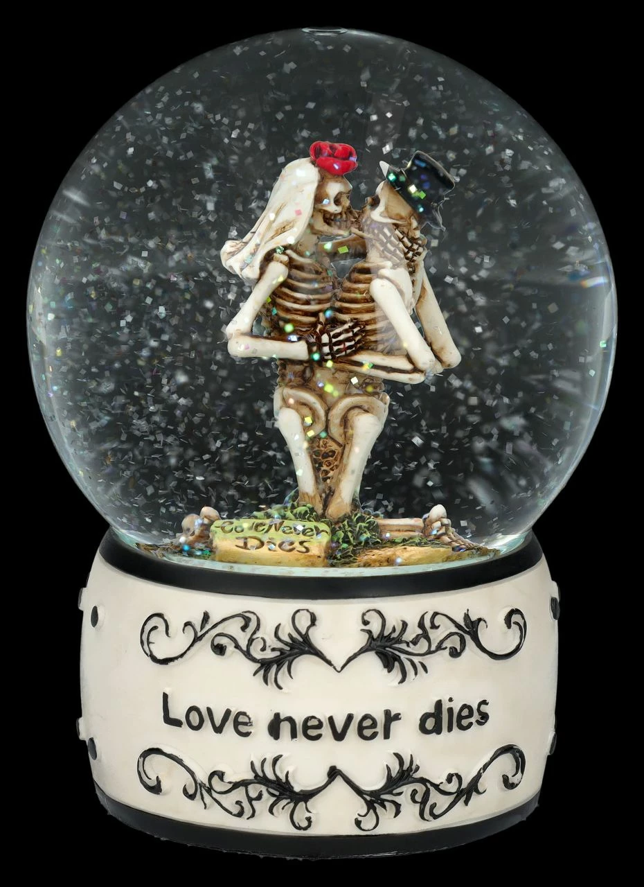 Schneekugel Küssende Skelette - Love Never Dies 3 Schneekugel Küssende Skelette - Love Never Dies