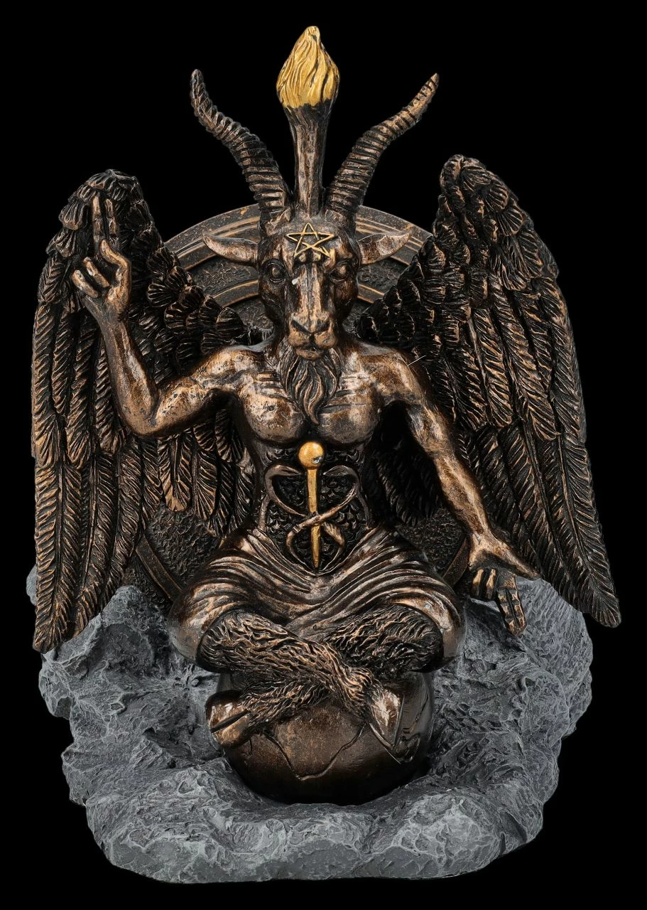 Baphomet Figur Mit Untersetzern 5 Baphomet Figur Mit Untersetzern – Bild 3