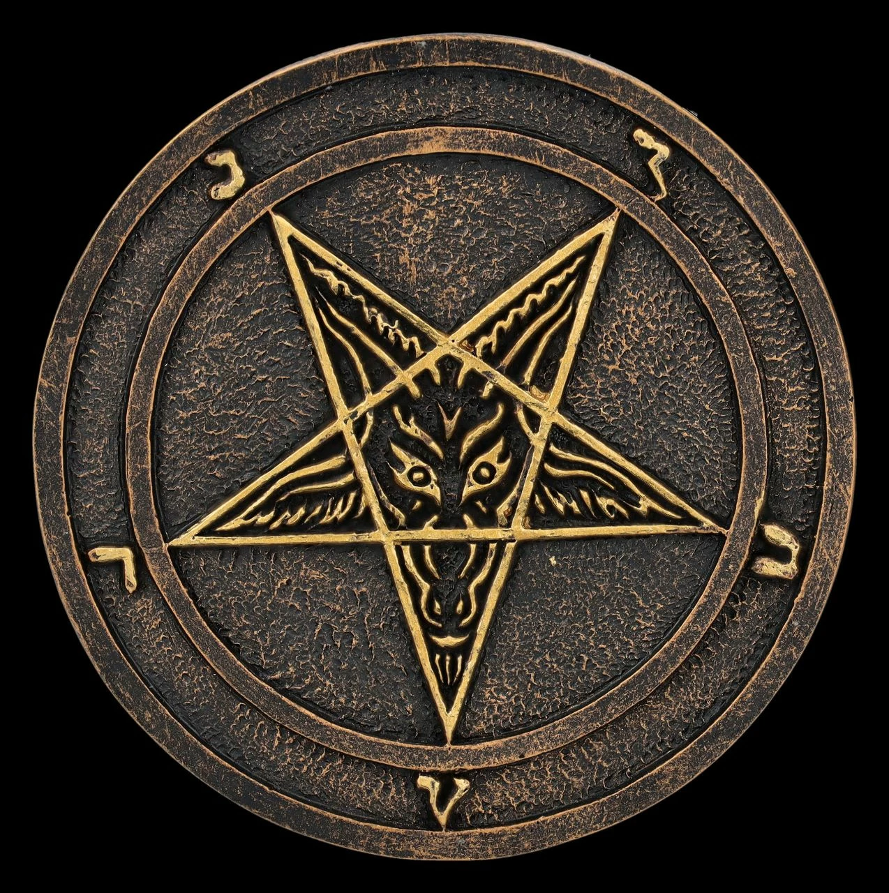 Baphomet Figur Mit Untersetzern 6 Baphomet Figur Mit Untersetzern – Bild 4