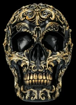 NEMESIS NOW Totenkopf Figur Schwarz-gold - Renaissance -FIGUREN Verkäufe 2D FS26803 Totenkopf Figur schwarz gold Renaissance 1 1280x1280