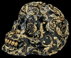 NEMESIS NOW Totenkopf Figur Schwarz-gold - Renaissance -FIGUREN Verkäufe 2D FS26803 Totenkopf Figur schwarz gold Renaissance 2 1280x1280
