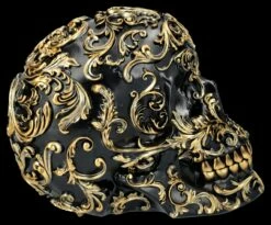 NEMESIS NOW Totenkopf Figur Schwarz-gold - Renaissance -FIGUREN Verkäufe 2D FS26803 Totenkopf Figur schwarz gold Renaissance 4 1280x1280