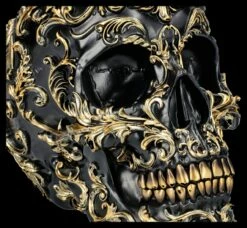 NEMESIS NOW Totenkopf Figur Schwarz-gold - Renaissance -FIGUREN Verkäufe 2D FS26803 Totenkopf Figur schwarz gold Renaissance 7 1280x1280