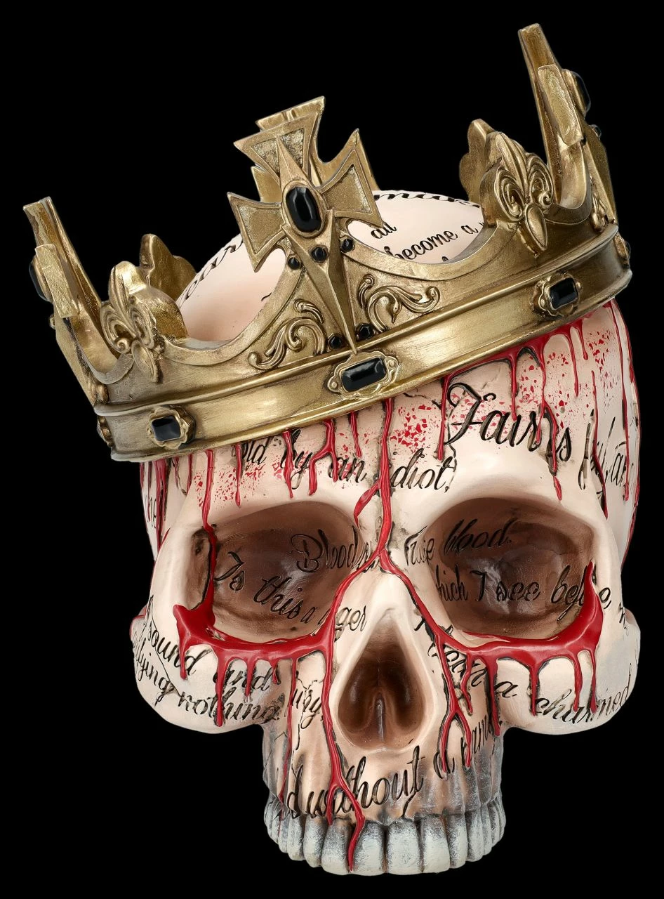 NEMESIS NOW Totenkopf Figur Mit Krone - Macbeth 4 NEMESIS NOW Totenkopf Figur Mit Krone - Macbeth – Bild 2