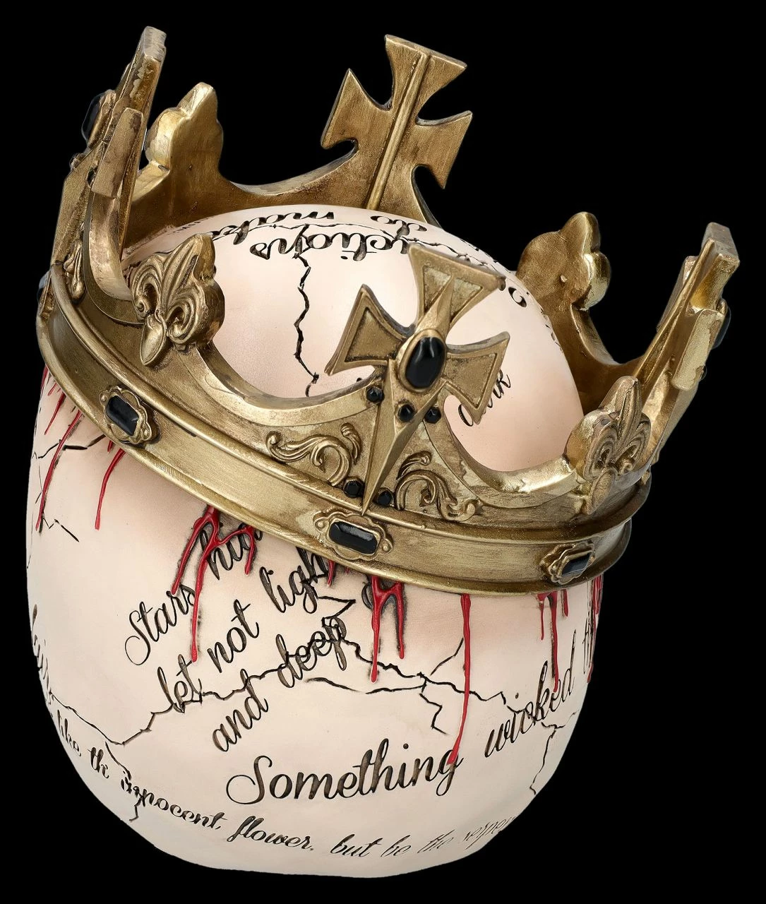 NEMESIS NOW Totenkopf Figur Mit Krone - Macbeth 8 NEMESIS NOW Totenkopf Figur Mit Krone - Macbeth – Bild 6