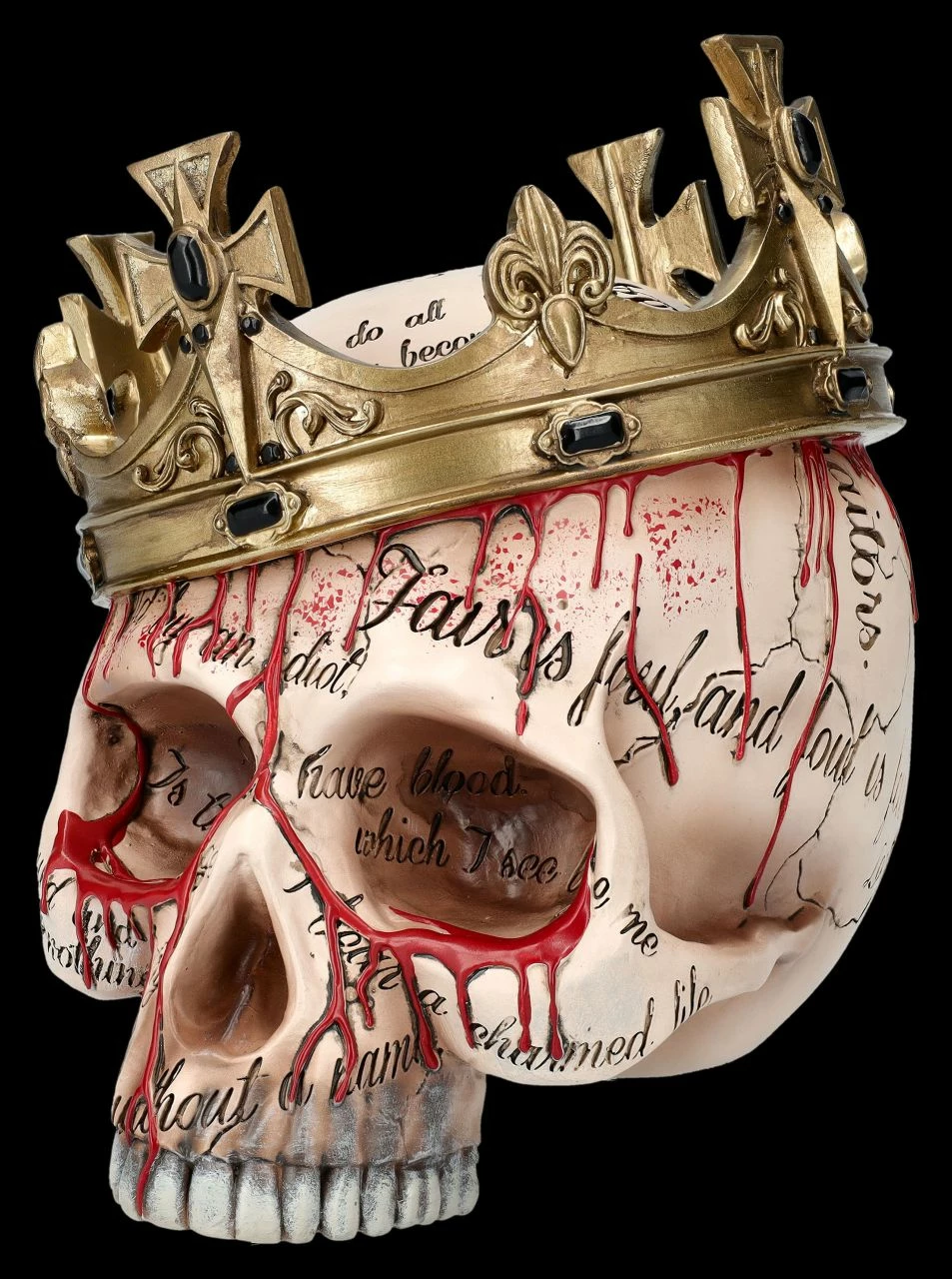 NEMESIS NOW Totenkopf Figur Mit Krone - Macbeth 6 NEMESIS NOW Totenkopf Figur Mit Krone - Macbeth – Bild 4