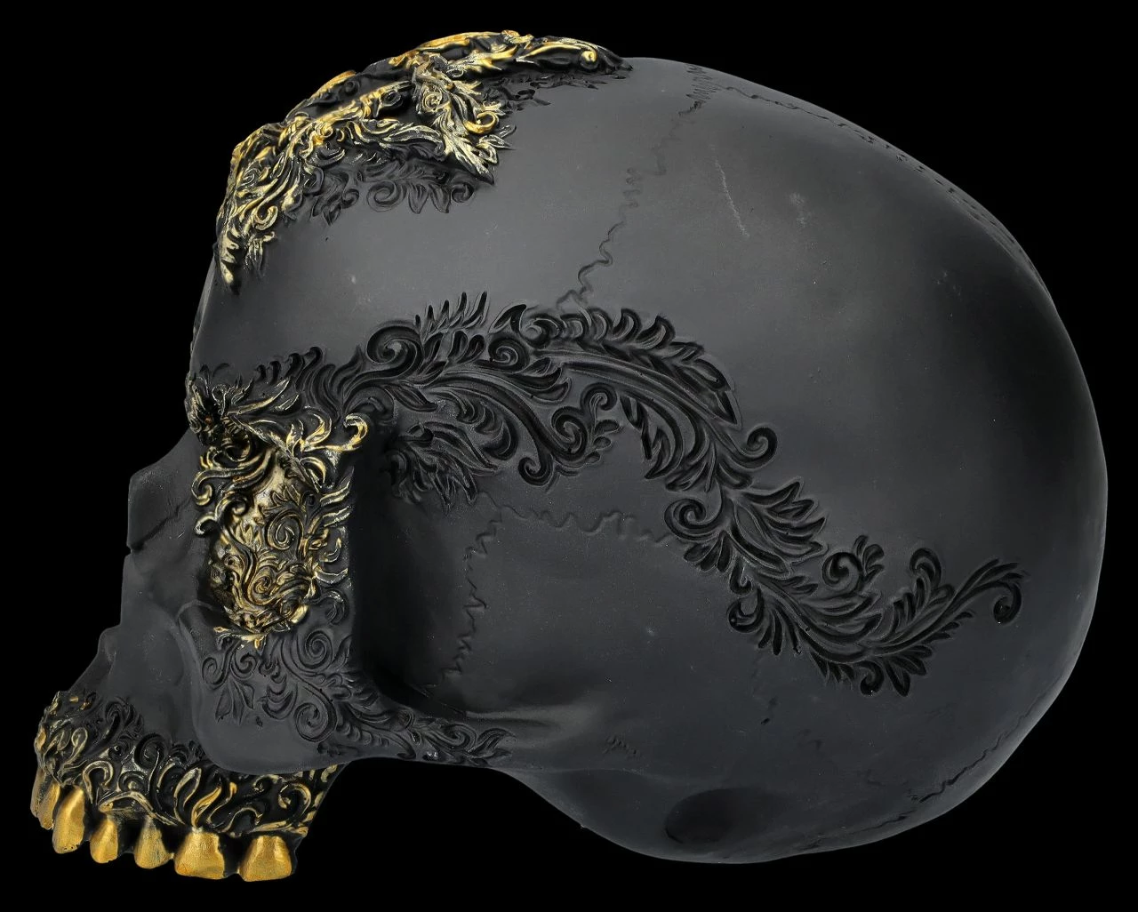 NEMESIS NOW Totenkopf Figur Schwarz-gold - Divine Demise 8 NEMESIS NOW Totenkopf Figur Schwarz-gold - Divine Demise – Bild 6