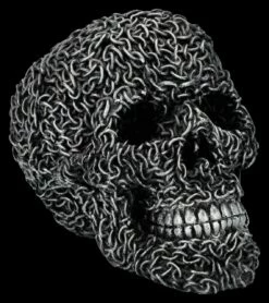 Totenkopf Figur - Silberne Ketten