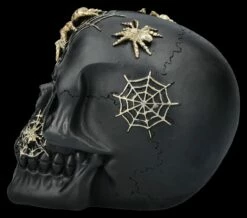 Totenkopf Figur Schwarz-gold Mit Spinnen -FIGUREN Verkäufe 2D FS26989 Totenkopf Figur schwarz gold mit Spinnen 2 1280x1280