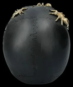 Totenkopf Figur Schwarz-gold Mit Spinnen -FIGUREN Verkäufe 2D FS26989 Totenkopf Figur schwarz gold mit Spinnen 3 1280x1280