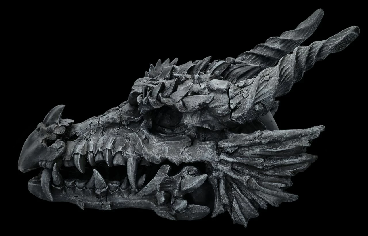 Riesen Drachenschädel Schwarz 6 Riesen Drachenschädel Schwarz – Bild 4