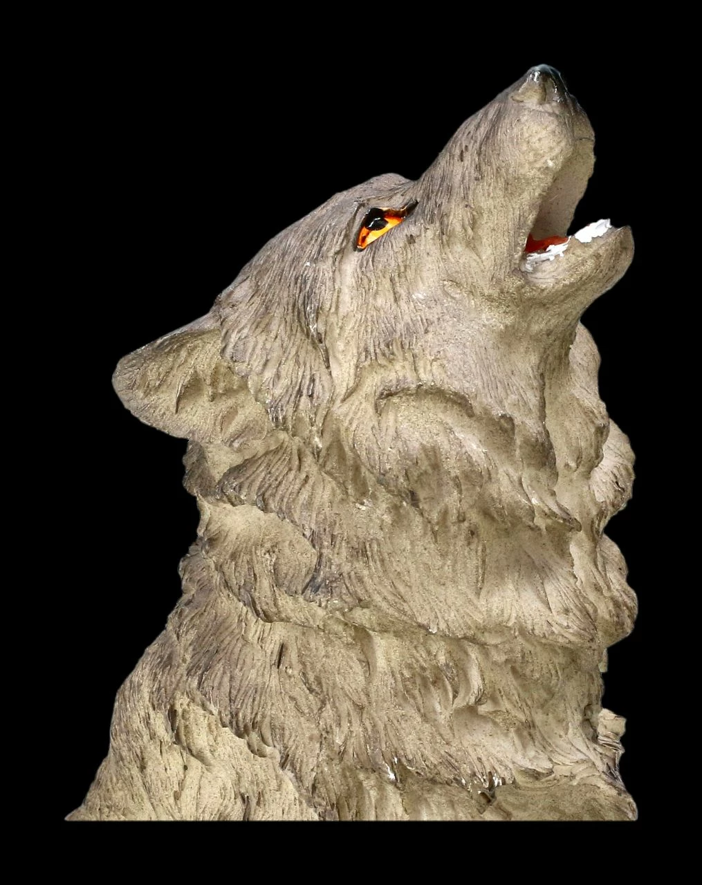 Heulende Wolf Figur - Der Ruf Im Sturm Grau 9 Heulende Wolf Figur - Der Ruf Im Sturm Grau – Bild 7