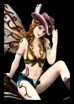 Elfen Figur Mit Motorrad - Cowgirl -FIGUREN Verkäufe 2D ML12188 Elfen Figur mit Motorrad Cowgirl 2 1280x1280