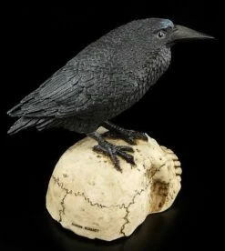 Raben Figur Sitzt Auf Totenschädel -FIGUREN Verkäufe 6384 2 crow skull 2 1280x1280