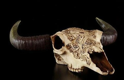 Totenkopf Bison Mit Tribals 4 Totenkopf Bison Mit Tribals – Bild 2