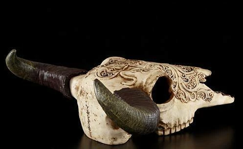 Totenkopf Bison Mit Tribals 7 Totenkopf Bison Mit Tribals – Bild 5