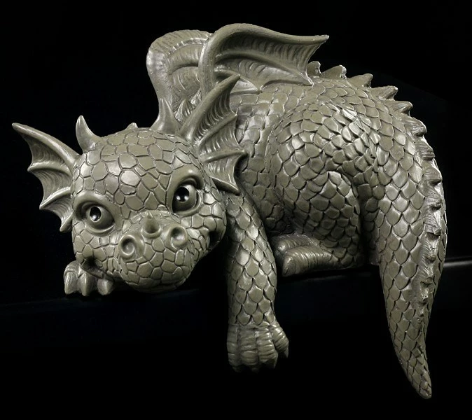 Gartenfigur - Drache Liegend - Kantenhocker Rechts 4 Gartenfigur - Drache Liegend - Kantenhocker Rechts – Bild 2