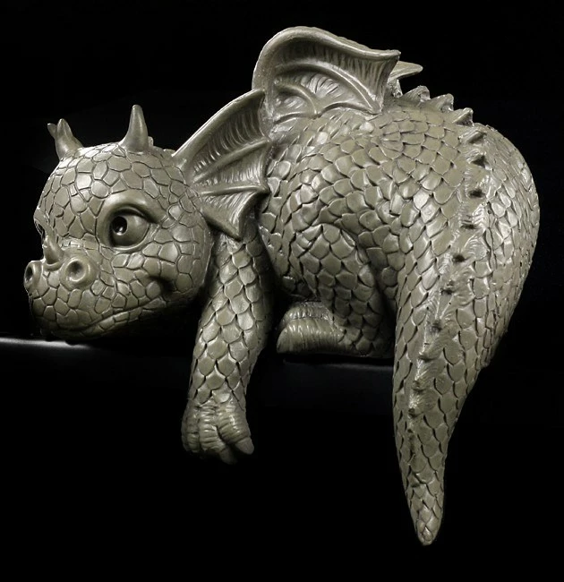 Gartenfigur - Drache Liegend - Kantenhocker Rechts 5 Gartenfigur - Drache Liegend - Kantenhocker Rechts – Bild 3