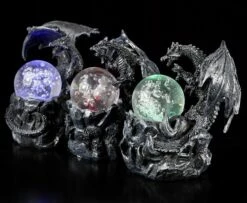 Schwarze Drachen Figuren Mit LED Glaskugeln - 3er Set -FIGUREN Verkäufe 9759 2 schwarze drachen 2 1280x1280