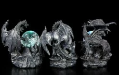 Schwarze Drachen Figuren Mit LED Glaskugeln - 3er Set -FIGUREN Verkäufe 9759 3 schwarze drachen 3 1280x1280