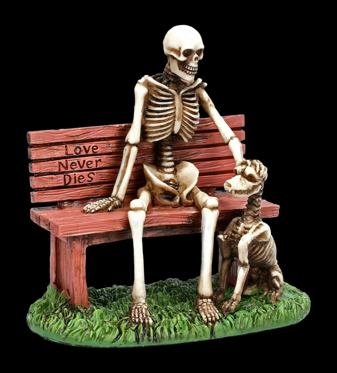 Skelett Figur Mit Hund - Love Never Dies 3 Skelett Figur Mit Hund - Love Never Dies