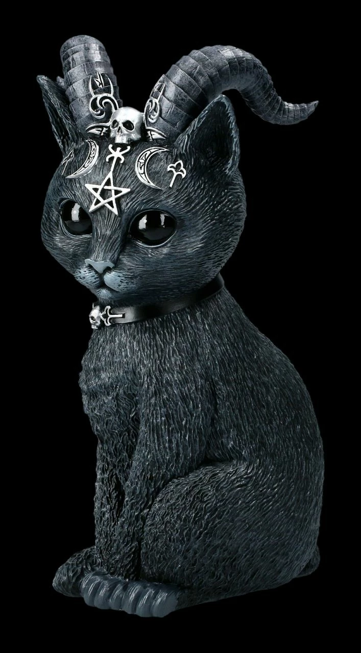 NEMESIS NOW Okkulte Katzenfigur Mit Hörnern - Pawzuph Groß 4 NEMESIS NOW Okkulte Katzenfigur Mit Hörnern - Pawzuph Groß – Bild 2