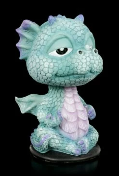 Blauer Drache - Wackelkopf Figur
