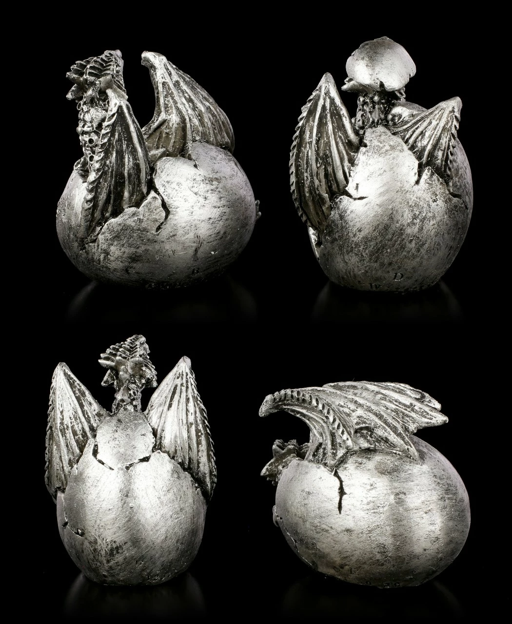 Drachen Baby 4er Set - Silberfarben 6 Drachen Baby 4er Set - Silberfarben – Bild 4