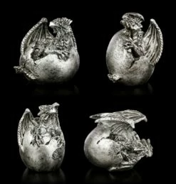 Drachen Baby 4er Set - Silberfarben