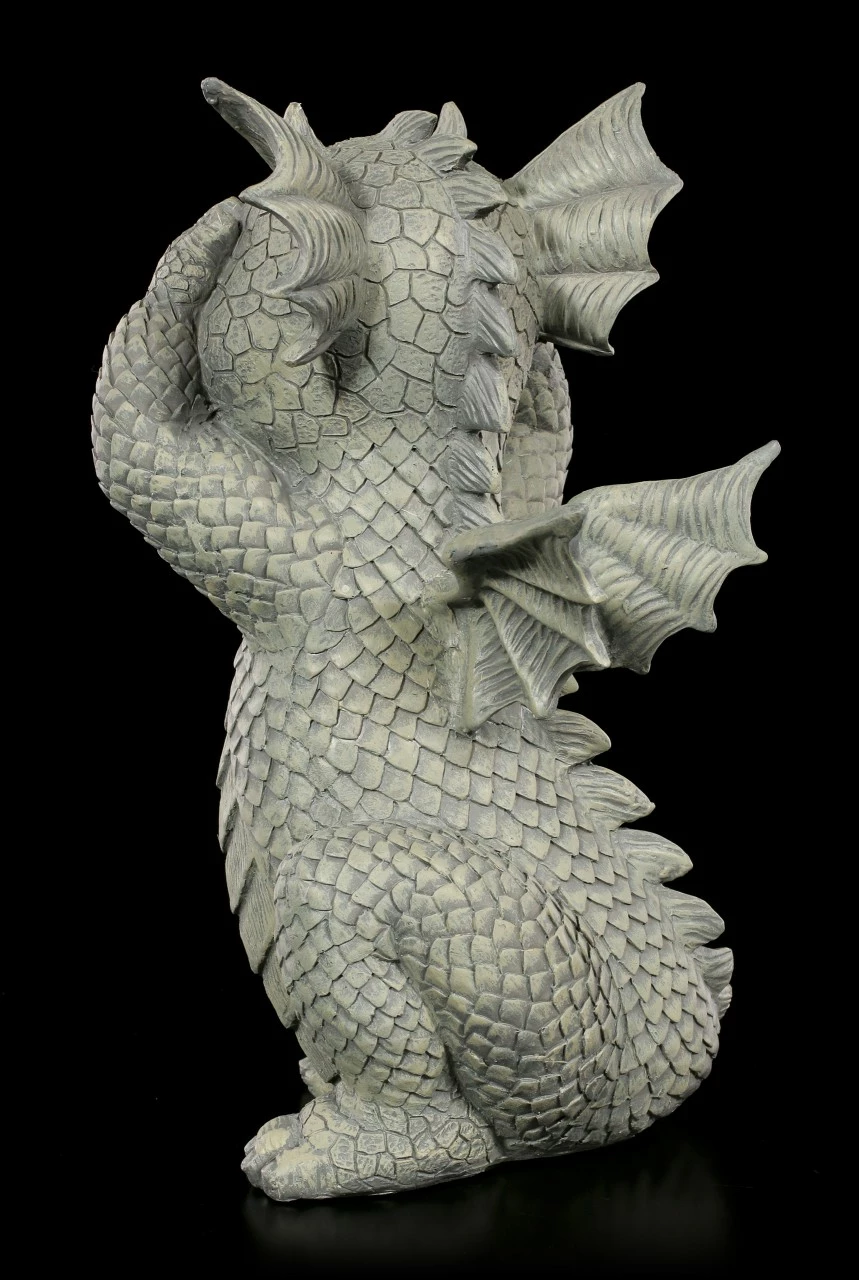 Drachen Gartenfigur - Hält Sich Die Augen Zu 5 Drachen Gartenfigur - Hält Sich Die Augen Zu – Bild 3