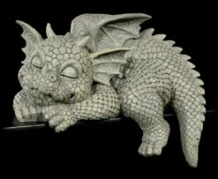 Drachen Kantenhocker Gartenfigur - Schaut Nach Links