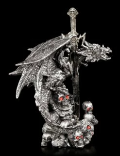 Brieföffner - Drache Balor Mit Totenköpfen