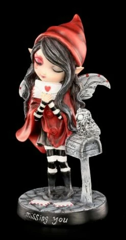 Elfen Figur Mit Eule - Missing You -FIGUREN Verkäufe Elfe Rot Missing 2 1280x1280
