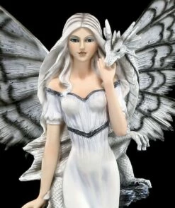 Große Elfen Figur Mit Drache - Avari 14 Große Elfen Figur Mit Drache - Avari -FIGUREN Verkäufe Elfenfigur weiss Drache Figur 5 1280x1280
