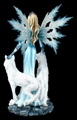 Große Elfen Figur - Kimama Mit Zwei Weißen Wölfen -FIGUREN Verkäufe FS13389 Grosse Elfen Figur Kimama mit zwei weissen Woelfen 5 1280x1280