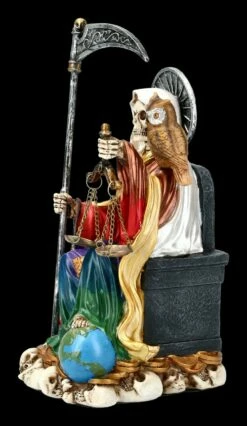 Sitzende Santa Muerte Figur - Regenbogenfarben -FIGUREN Verkäufe FS13958 Sitzende Santa Muerte Figur regenbogenfarben 3 1280x1280