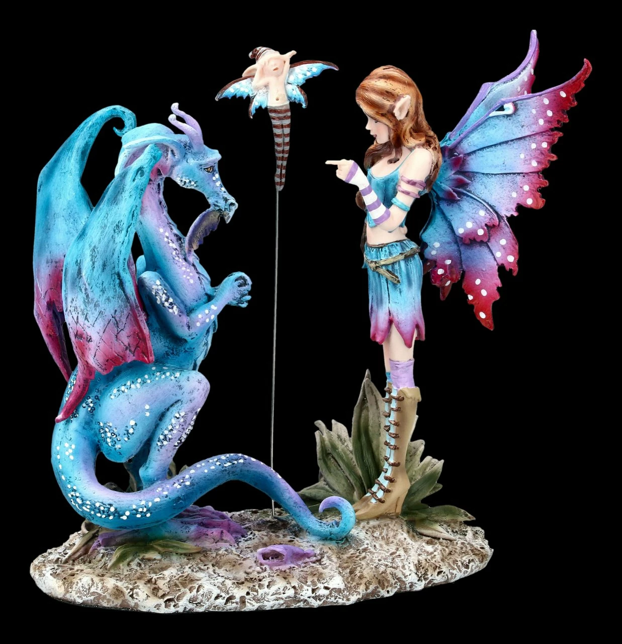Elfen Figur Mit Drache - Bad Dragon By Amy Brown 3 Elfen Figur Mit Drache - Bad Dragon By Amy Brown