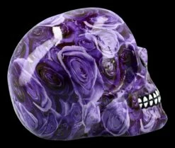 Bunter Totenkopf Mit Rosen - Purple Romance -FIGUREN Verkäufe FS20605 Bunter Totenkopf mit Rosen Purple Romance 8 1280x1280