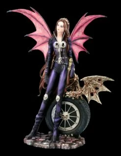 Elfen Figur - Naira Mit Skelett Drache