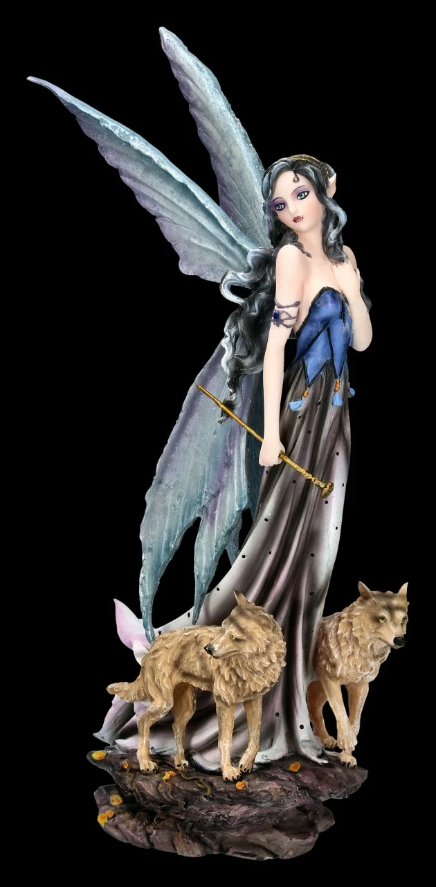 Elfen Figur - Nessa Mit Wölfen 3 Elfen Figur - Nessa Mit Wölfen