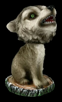Wackelkopf Figur - Heulender Wolf
