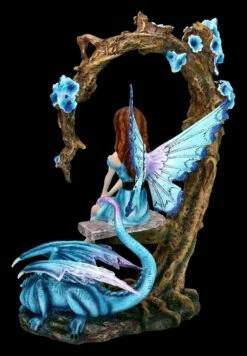 Elfen Figur Auf Schaukel Mit Blauen Drachen -FIGUREN Verkäufe FS21116 Elfen Figur auf Schaukel mit blauen Drachen 5 1280x1280