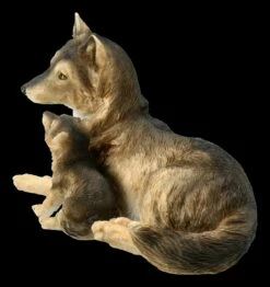Wolf Figur Mit Jungem -FIGUREN Verkäufe FS21193 Wolf Figur mit Junges 3 1280x1280