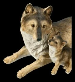 Wolf Figur Mit Jungem -FIGUREN Verkäufe FS21193 Wolf Figur mit Junges 9 1280x1280