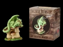 Drachen Räucherkegelhalter - Let Sleeping Dragons Lie -FIGUREN Verkäufe FS21267 Raeucherkegelhalter Gruener Drache 9 1280x1280