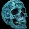 NEMESIS NOW Totenkopf - Tattoo Spardose - Blau -FIGUREN Verkäufe FS21509 Totenkopf Tattoo Spardose blau 1 1280x1280