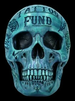 NEMESIS NOW Totenkopf - Tattoo Spardose - Blau 13 NEMESIS NOW Totenkopf - Tattoo Spardose - Blau -FIGUREN Verkäufe FS21509 Totenkopf Tattoo Spardose blau 2 1280x1280