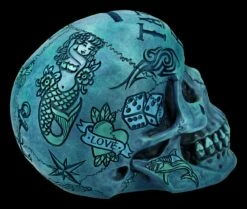 NEMESIS NOW Totenkopf - Tattoo Spardose - Blau 16 NEMESIS NOW Totenkopf - Tattoo Spardose - Blau -FIGUREN Verkäufe FS21509 Totenkopf Tattoo Spardose blau 8 1280x1280