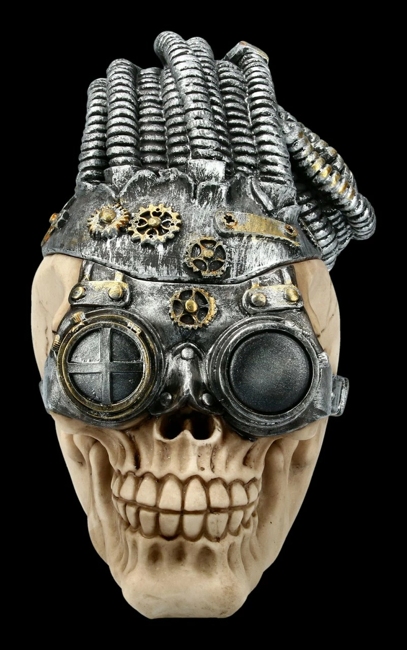 Totenkopf Schatulle - Steampunk Rasta 4 Totenkopf Schatulle - Steampunk Rasta – Bild 2