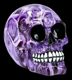 Totenkopf Mit Rosen - Purple Romance - Medium